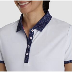 FootJoy Polo Shirt Womens XL White Performance Golf Moisture Wicking NWT